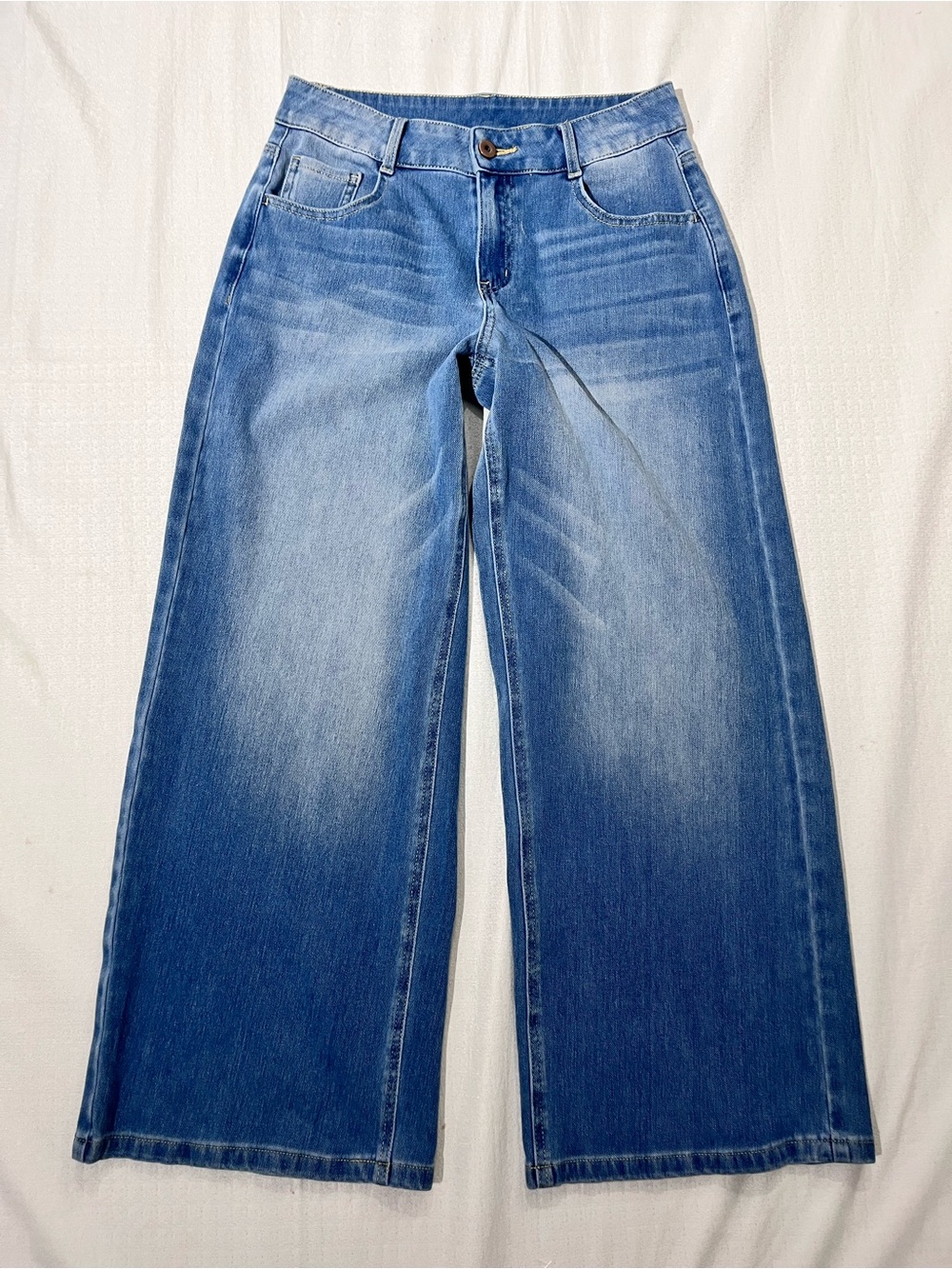 Wide Leg Women’s Jeans in Faded Blue (Unbranded) no size see measure